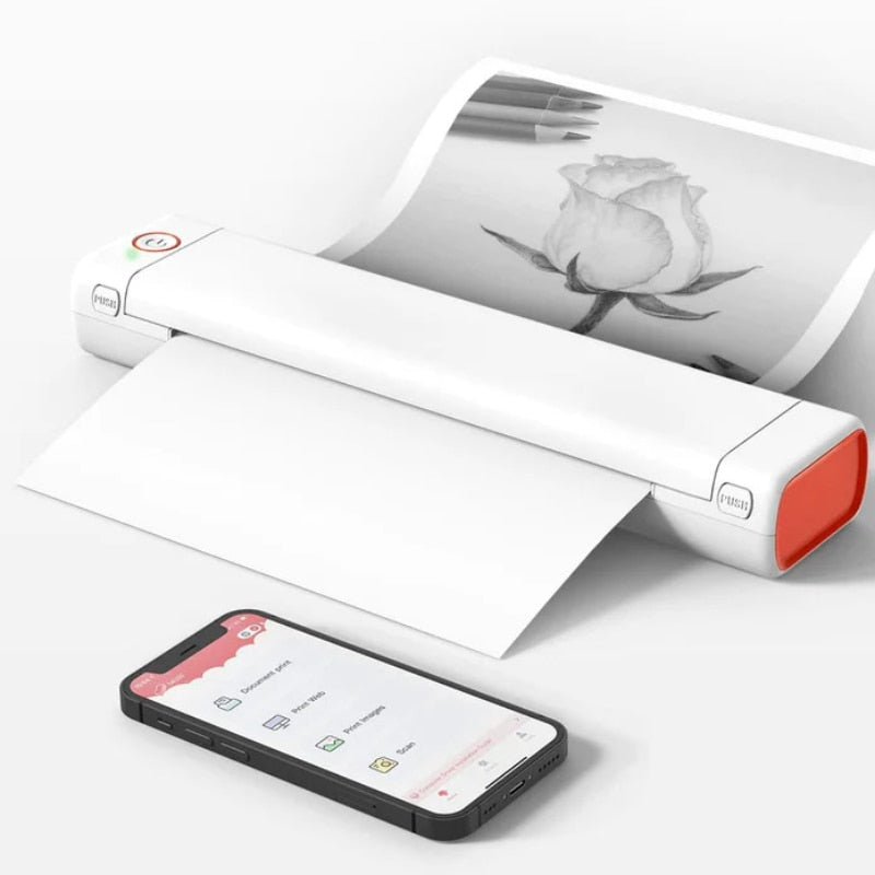 Inkless & Wireless: A4 Portable Printer